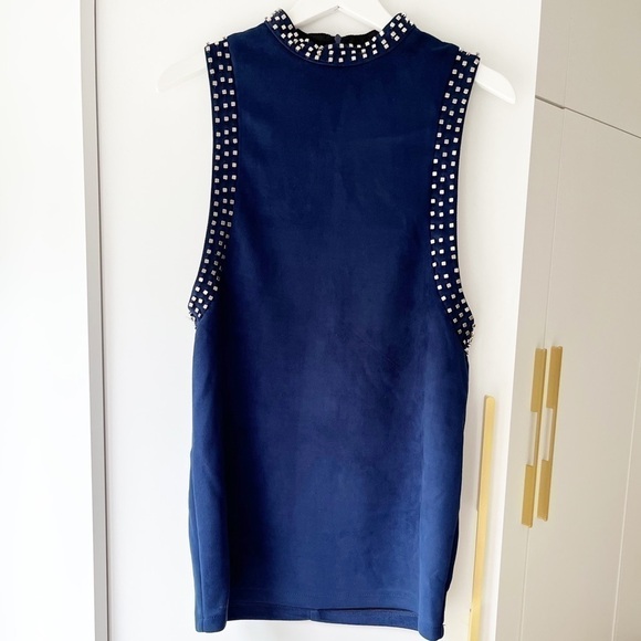 faux Suede Studded mini dress - Picture 1 of 11